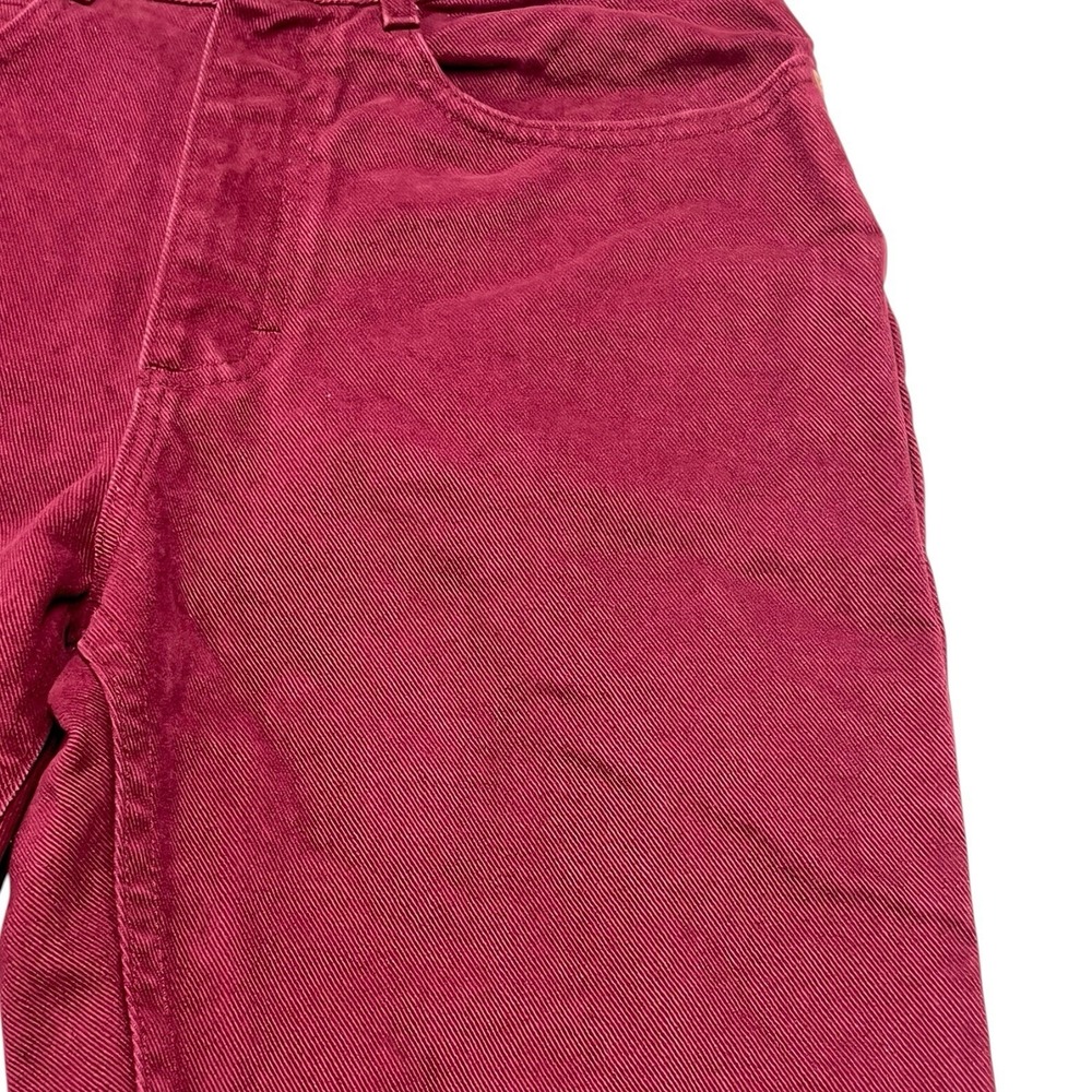 Vtg Lee Straight Leg Jeans Women's Sz 9 Med Red Denim 25x30 100% Cotton USA - Picture 6 of 15